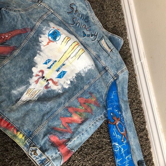 The most amazing painted jeans jacket ever!!! - Picture 2 of 10